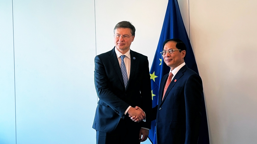 Bộ trưởng Ngoại giao Bùi Thanh Sơn gặp gỡ quan chức Pháp, EU và Canada