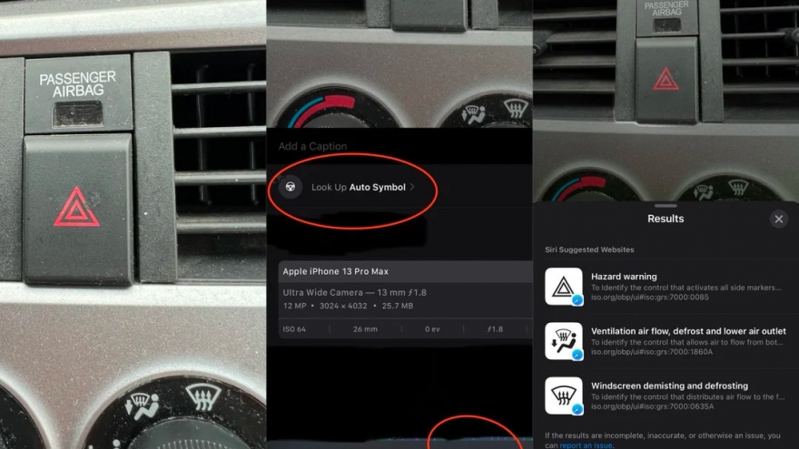 iOS 17 giúp giải mã các ký hiệu đặc biệt trên ô tô