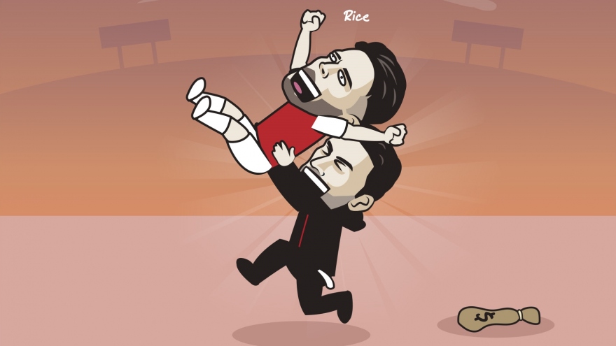Biếm họa 24h: Arsenal và Declan Rice cuối cùng đã đến với nhau