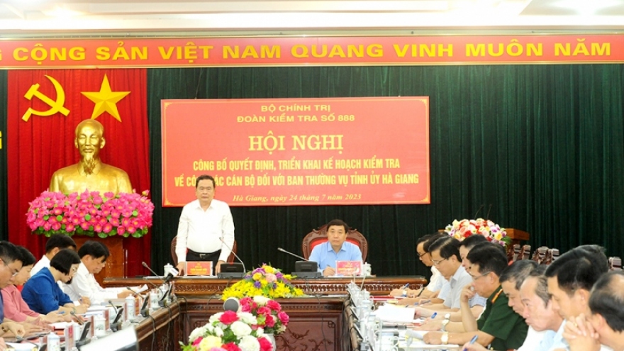 Triển khai Quyết định kiểm tra của Bộ Chính trị với Tỉnh ủy Hà Giang