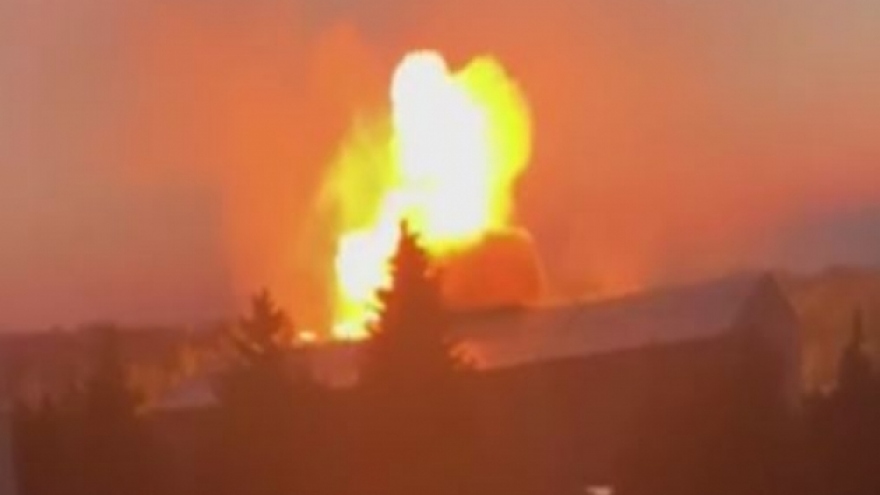 Cận cảnh UAV cảm tử Nga tập kích và phá hủy căn cứ lính đánh thuê ở Ukraine