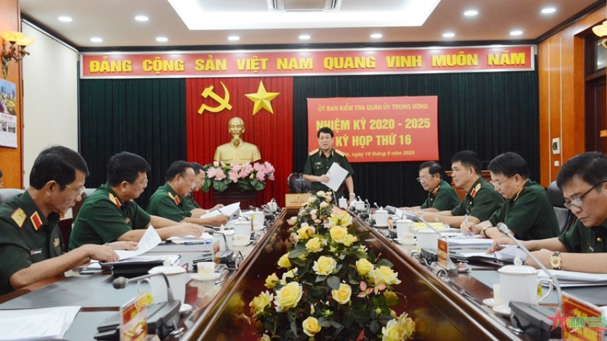 Đại tướng Lương Cường chủ trì kỳ họp thứ 16 Ủy ban Kiểm tra Quân ủy Trung ương