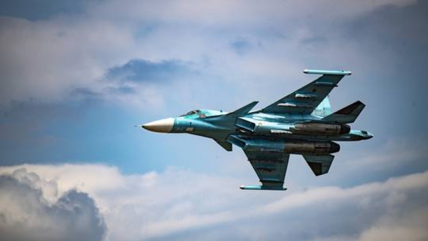 Tiêm kích Su-34 của Nga rơi trong lúc huấn luyện