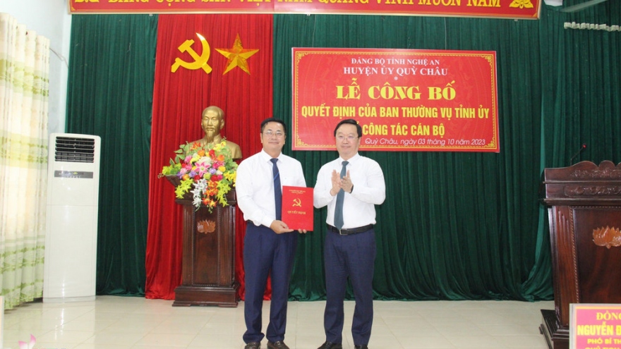 Ông Nguyễn Thanh Hoài giữ chức Bí thư Huyện uỷ Quỳ Châu