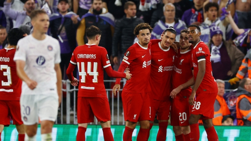 Kết quả Europa League hôm nay 27/10: Liverpool thắng “bàn tay nhỏ”