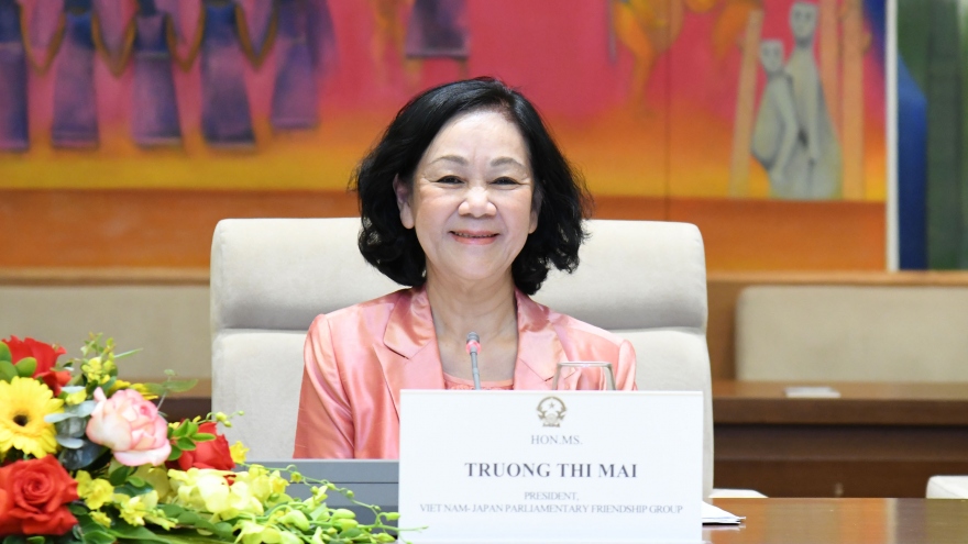 Thường trực Ban Bí thư Trương Thị Mai tiếp nguyên Đại sứ đặc biệt Việt Nam - Nhật Bản