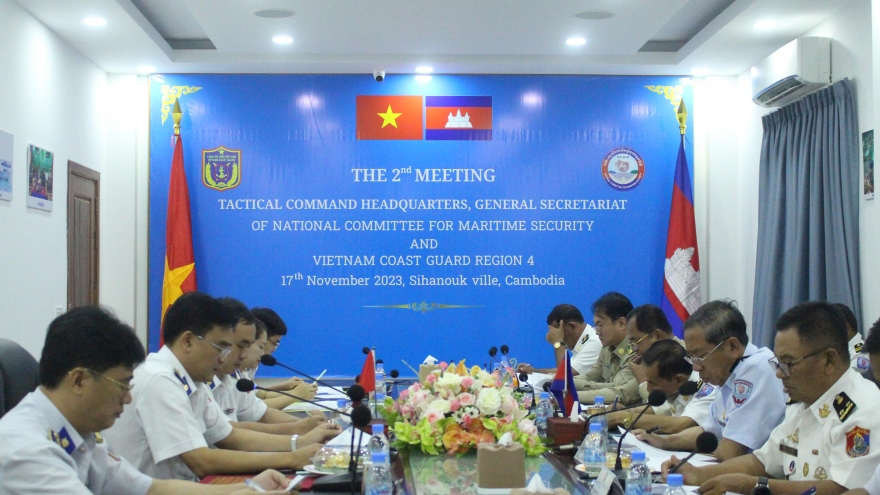 Bộ tư lệnh Vùng Cảnh sát biển 4 thăm và làm việc tại Campuchia