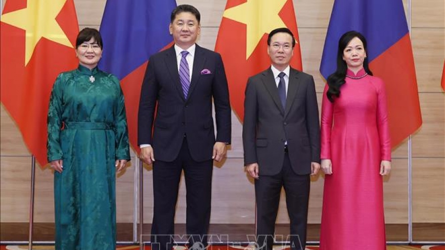 Chủ tịch nước Võ Văn Thưởng chủ trì chiêu đãi Tổng thống Mông Cổ và Phu nhân