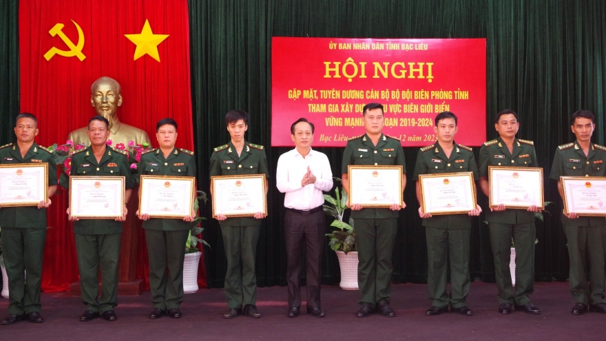 Bạc Liêu tuyên dương 25 cá nhân thuộc Bộ đội Biên phòng tỉnh