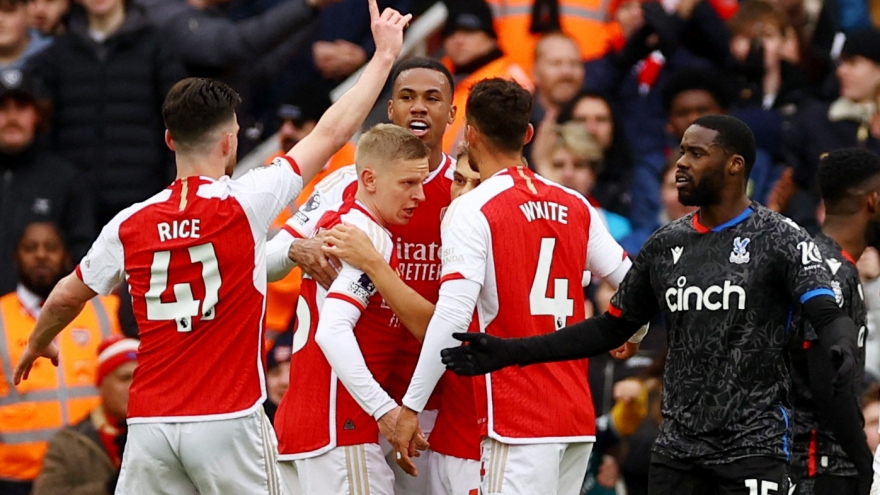 Kết quả Ngoại hạng Anh: Arsenal đại thắng "5 sao" trước Crystal Palace