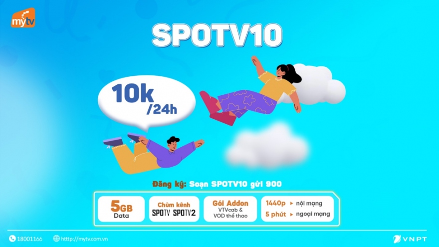 Khám phá Top 2 gói cước hot có chùm SPOTV độc quyền của MyTV