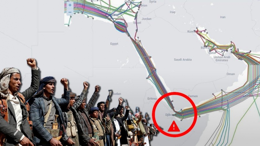 Nguy cơ Houthis phá hoại các tuyến cáp ngầm ở Biển Đỏ