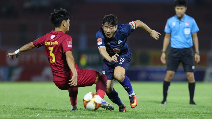 Kết quả vòng 14 V-League: HAGL vất vả chia điểm với Khánh Hòa