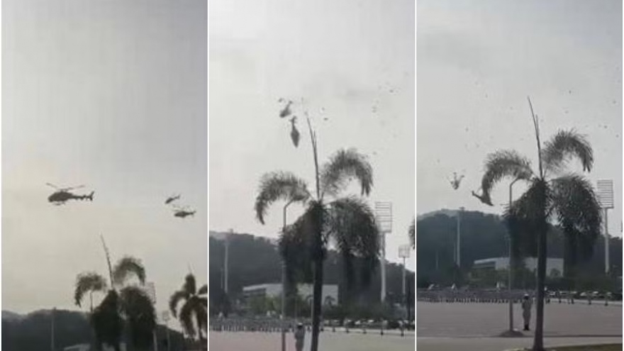 2 trực thăng Malaysia va chạm khi diễn tập, 10 người thiệt mạng