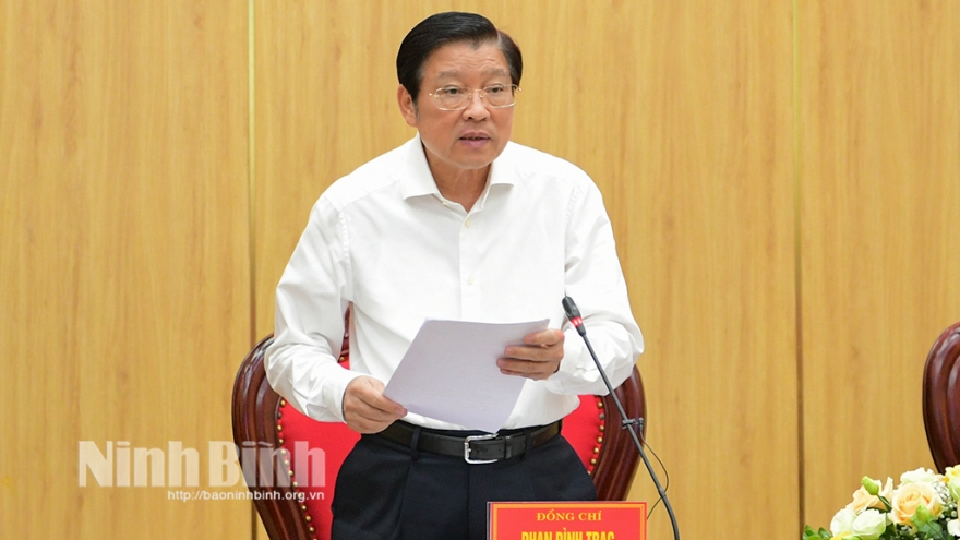 Đoàn khảo sát Tiểu ban Văn kiện Đại hội XIV của Đảng làm việc tại Ninh Bình