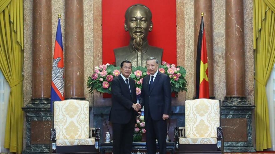 Chủ tịch nước Tô Lâm tiếp Chủ tịch Đảng nhân dân Campuchia Hun Sen