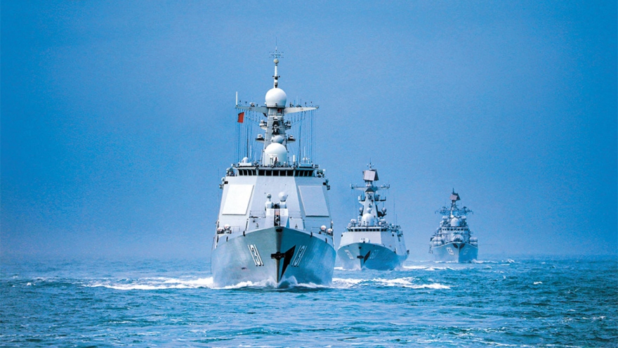 Tàu chiến Trung Quốc và Nga tuần tra chung ở Thái Bình Dương