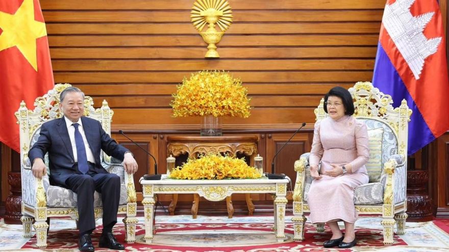 Chủ tịch nước Tô Lâm hội kiến Chủ tịch Quốc hội Campuchia