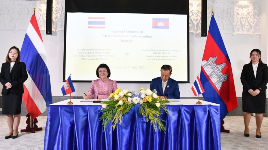 Thái Lan và Campuchia ký Biên bản ghi nhớ tăng cường hợp tác nghị viện