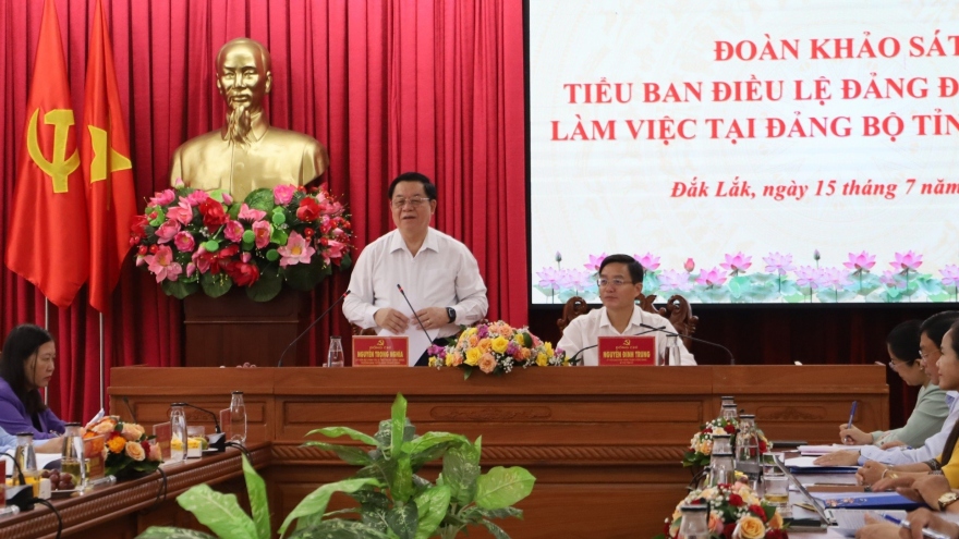 Đoàn khảo sát Tiểu ban Điều lệ Đảng Đại hội XIV làm việc tại tỉnh Đắk Lắk