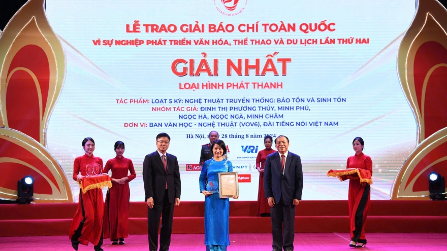 VOV giành Giải Nhất giải Báo chí vì sự nghiệp phát triển VHTT&DL lần thứ 2