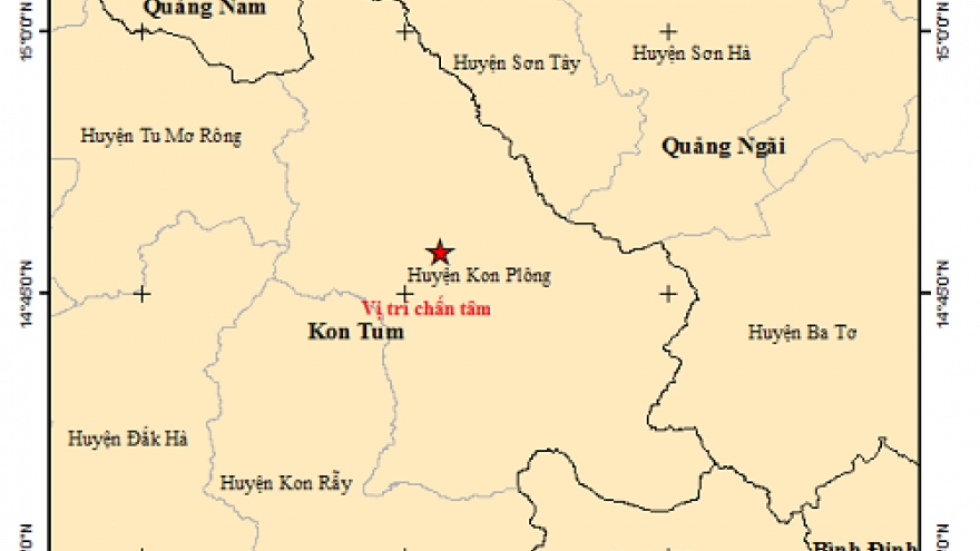 Liên tiếp 4 trận động đất tại Kon Tum