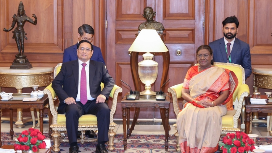 Thủ tướng Phạm Minh Chính hội kiến Tổng thống Ấn Độ