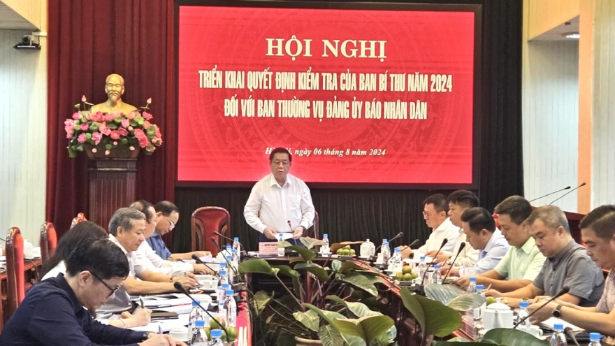 Ban Bí thư kiểm tra công tác xây dựng, chỉnh đốn Đảng tại Báo Nhân dân