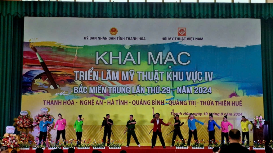 Khai mạc Triển lãm mỹ thuật khu vực IV, Bắc miền Trung lần thứ 29 năm 2024