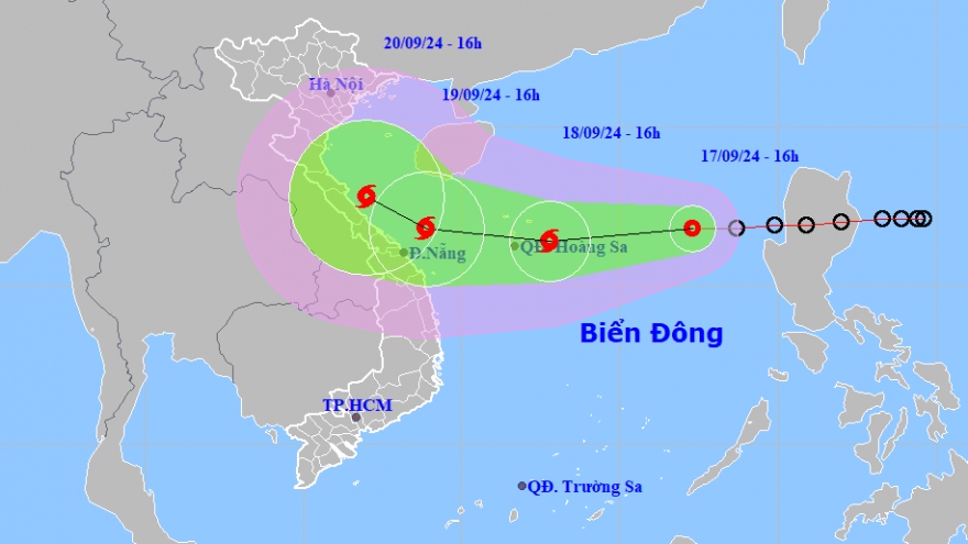 Áp thấp cách quần đảo Hoàng Sa 620km, giật cấp 9