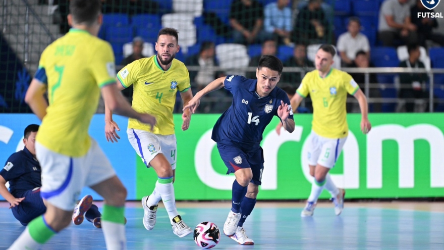 Kết quả và lịch thi đấu futsal World Cup 21/9: Thái Lan vỡ mộng trước Brazil