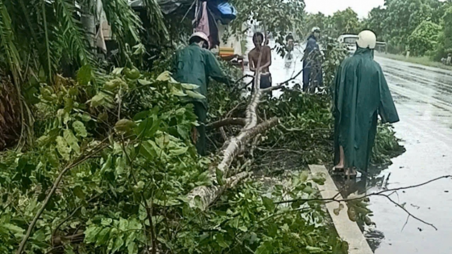 Mưa dông, lốc xoáy gây thiệt hại ở nhiều địa phương tại ĐBSCL