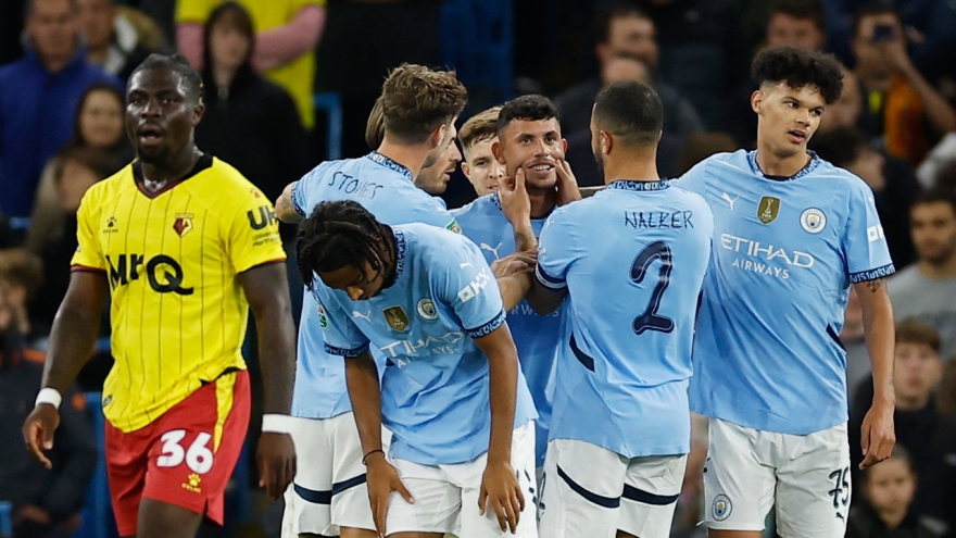 Kết quả bóng đá hôm nay 25/9: Man City thắng sít sao đội hạng Nhất