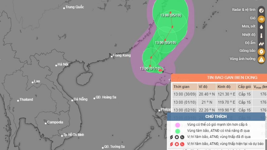 Các tỉnh, thành phố từ Quảng Ninh đến Bình Định chủ động ứng phó với bão gần Biển Đông