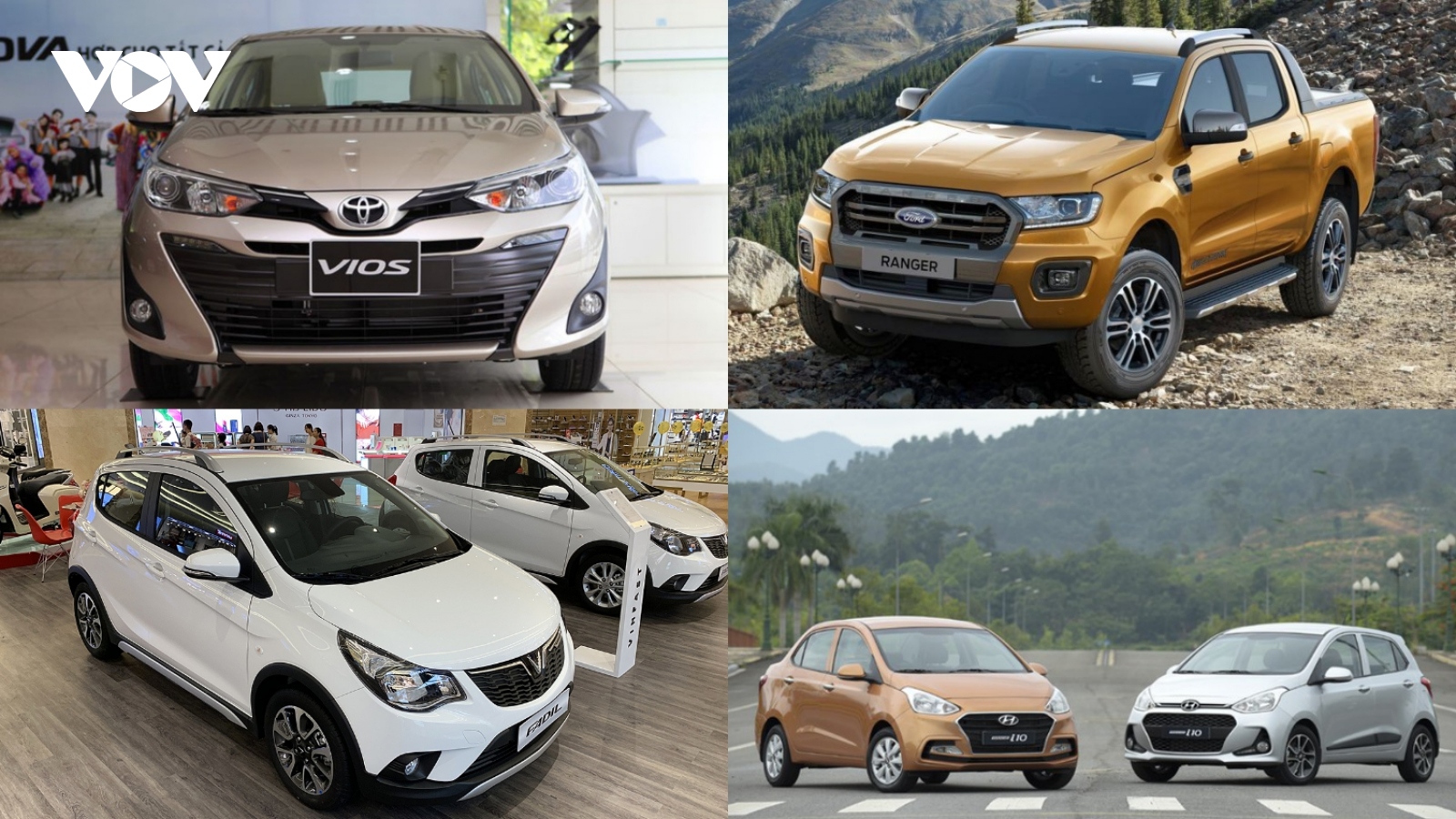 Top 10 mẫu xe bán chạy nhất thị trường Việt Nam tháng 11/2020