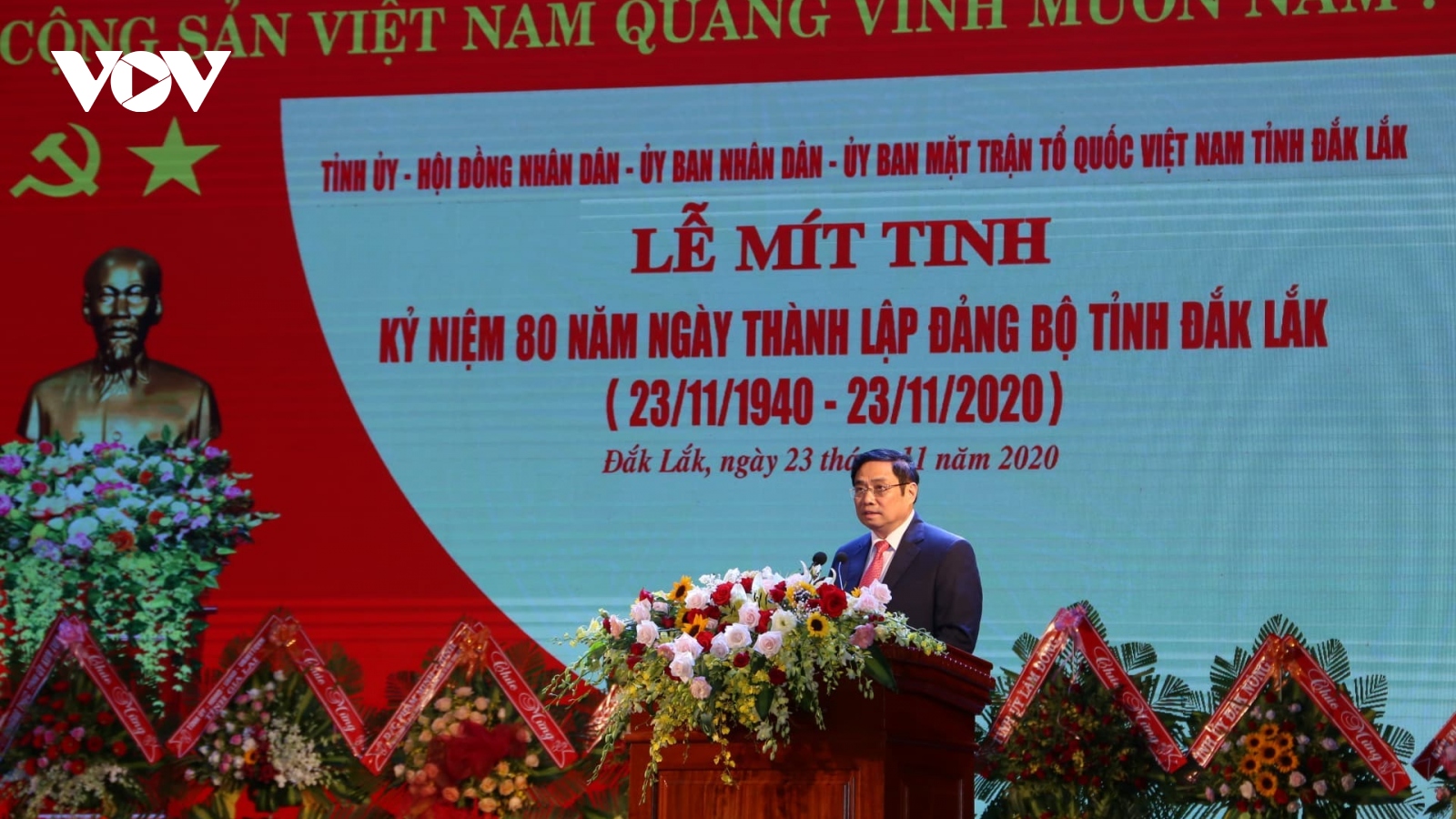 Ông Phạm Minh Chính dự lễ kỷ niệm 80 năm thành lập Đảng bộ tỉnh Đắk Lắk