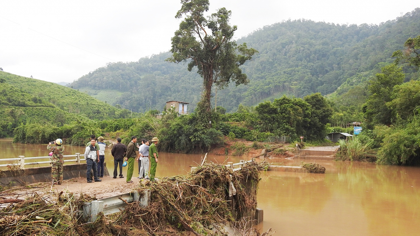 Bộ Giao thông Vận tải điều dầm cầu khắc phục cô lập sau bão số 9 ở Kon Tum