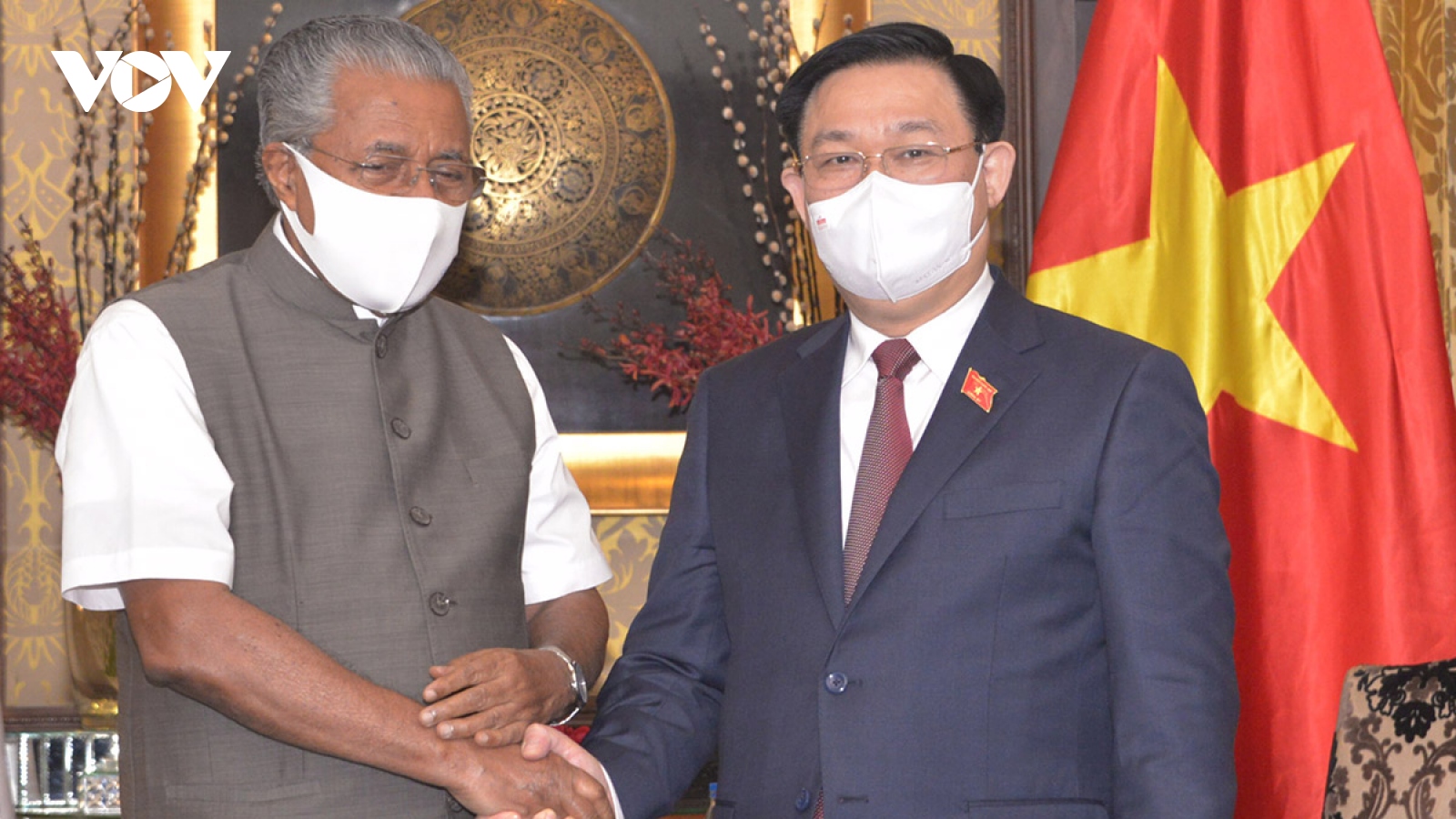 Chủ tịch Quốc hội Vương Đình Huệ tiếp Thủ hiến bang Kerala, Ấn Độ