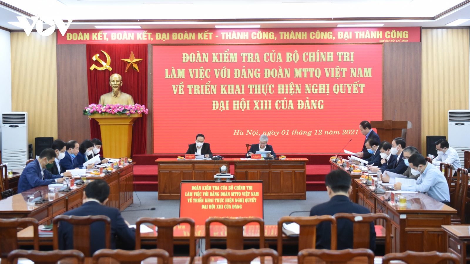 Đoàn Kiểm tra của Bộ Chính trị làm việc với Đảng Đoàn MTTQ Việt Nam