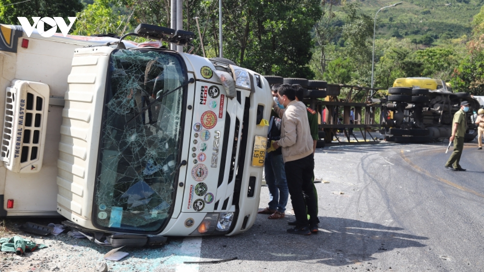 Tai nạn giao thông liên hoàn trên đèo Bảo Lộc khiến 4 người bị thương