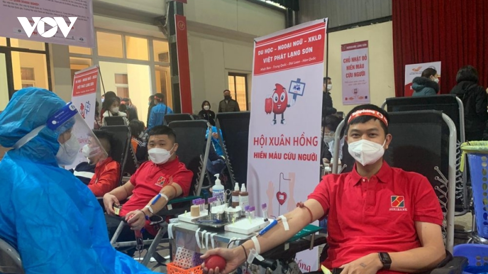 Người dân hiến máu trong Lễ hội xuân Hồng- Chủ nhật Đỏ 2022