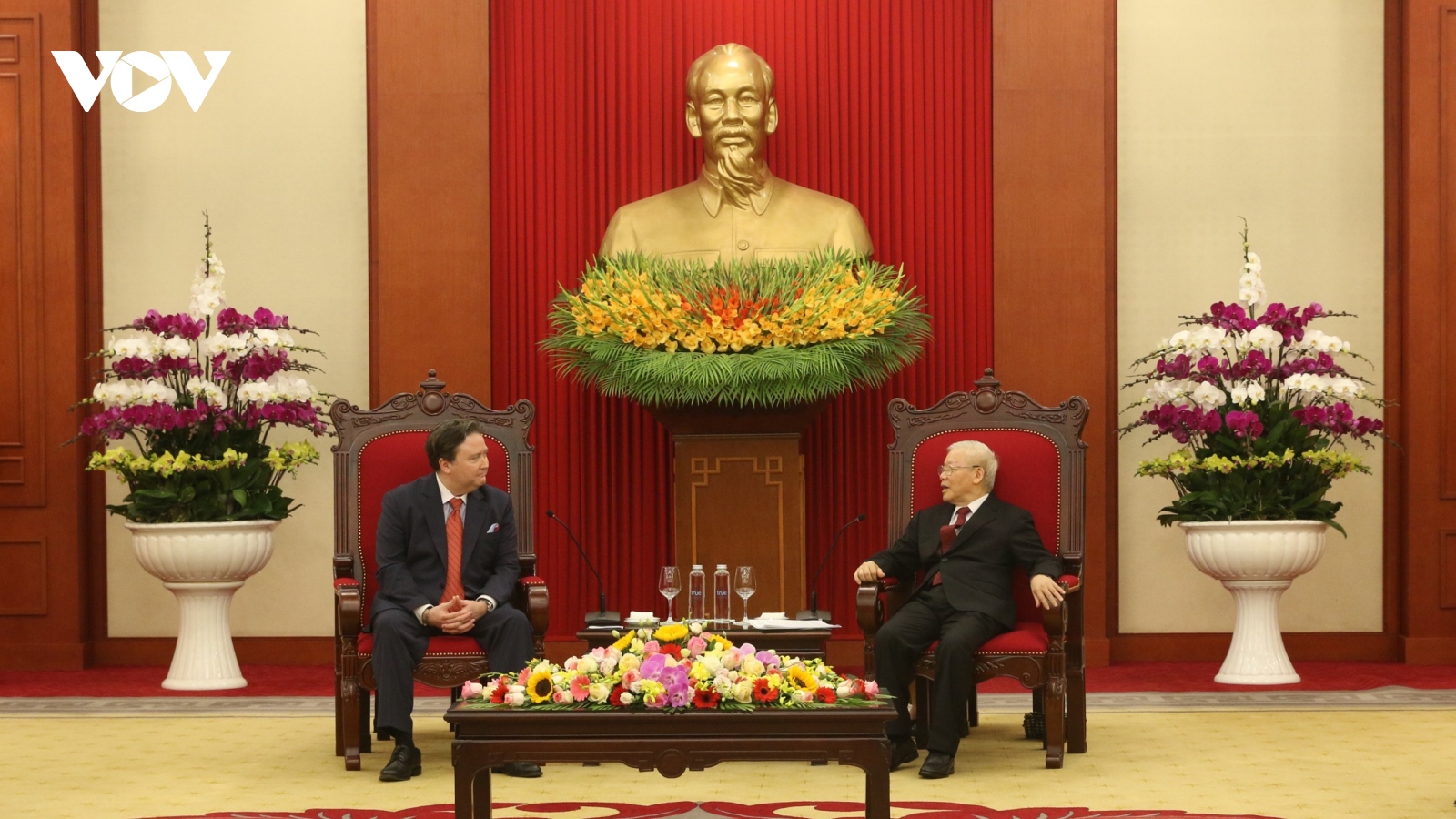 Tổng Bí thư Nguyễn Phú Trọng tiếp Đại sứ Hoa Kỳ Marc E. Knapper