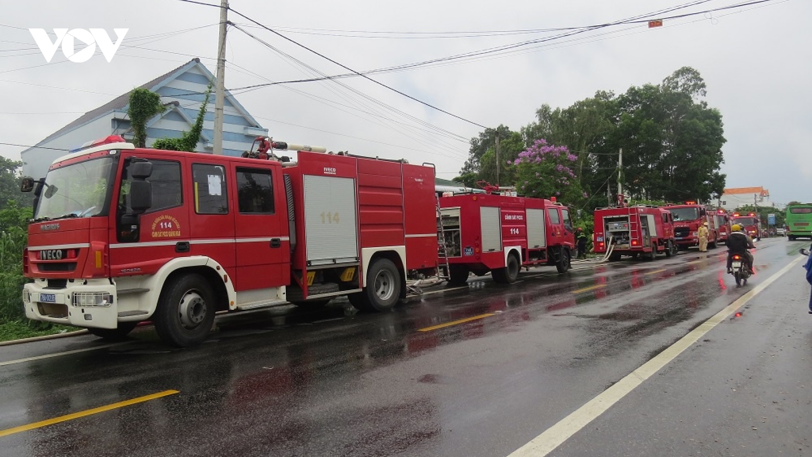 Cháy xưởng gỗ thiệt hại hơn 1 tỷ đồng tại Quảng Ngãi