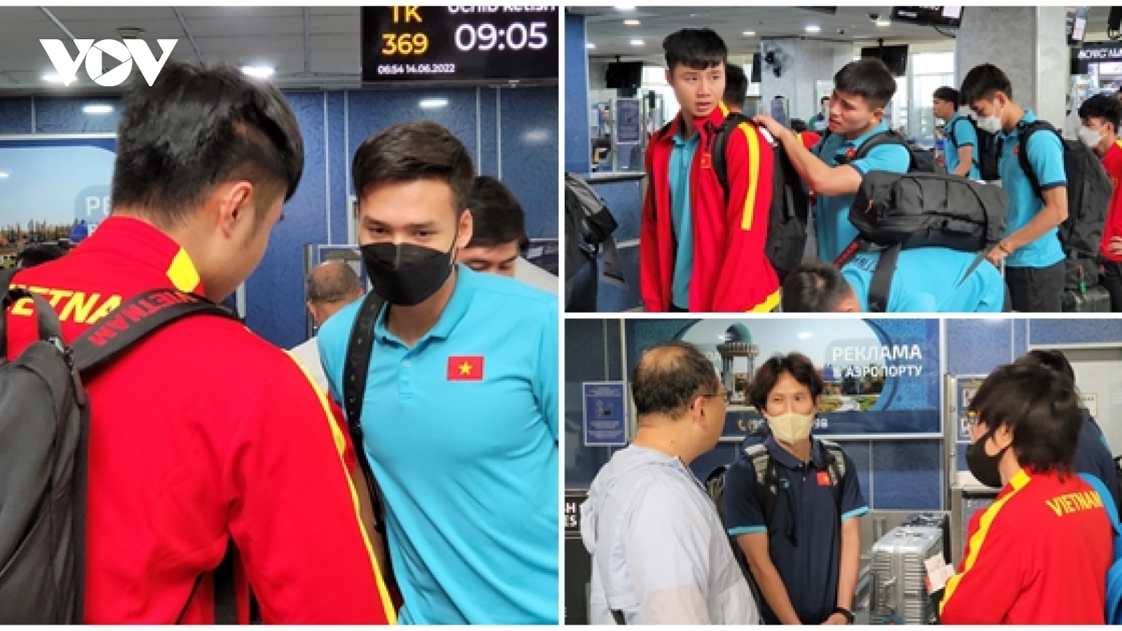HLV Gong Oh Kyun cùng dàn cầu thủ U23 Việt Nam lên đường về Hà Nội