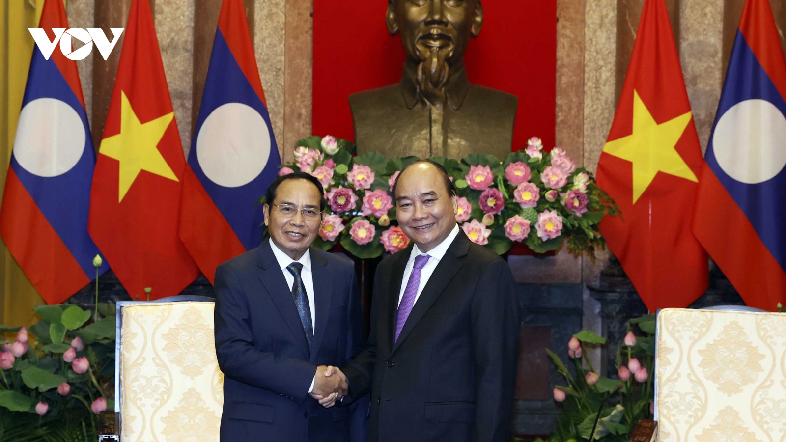 Chủ tịch nước Nguyễn Xuân Phúc tiếp Phó Chủ tịch nước Lào