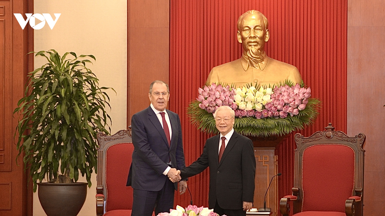 Tổng Bí thư Nguyễn Phú Trọng tiếp Bộ trưởng Ngoại giao LB Nga Sergei Lavrov