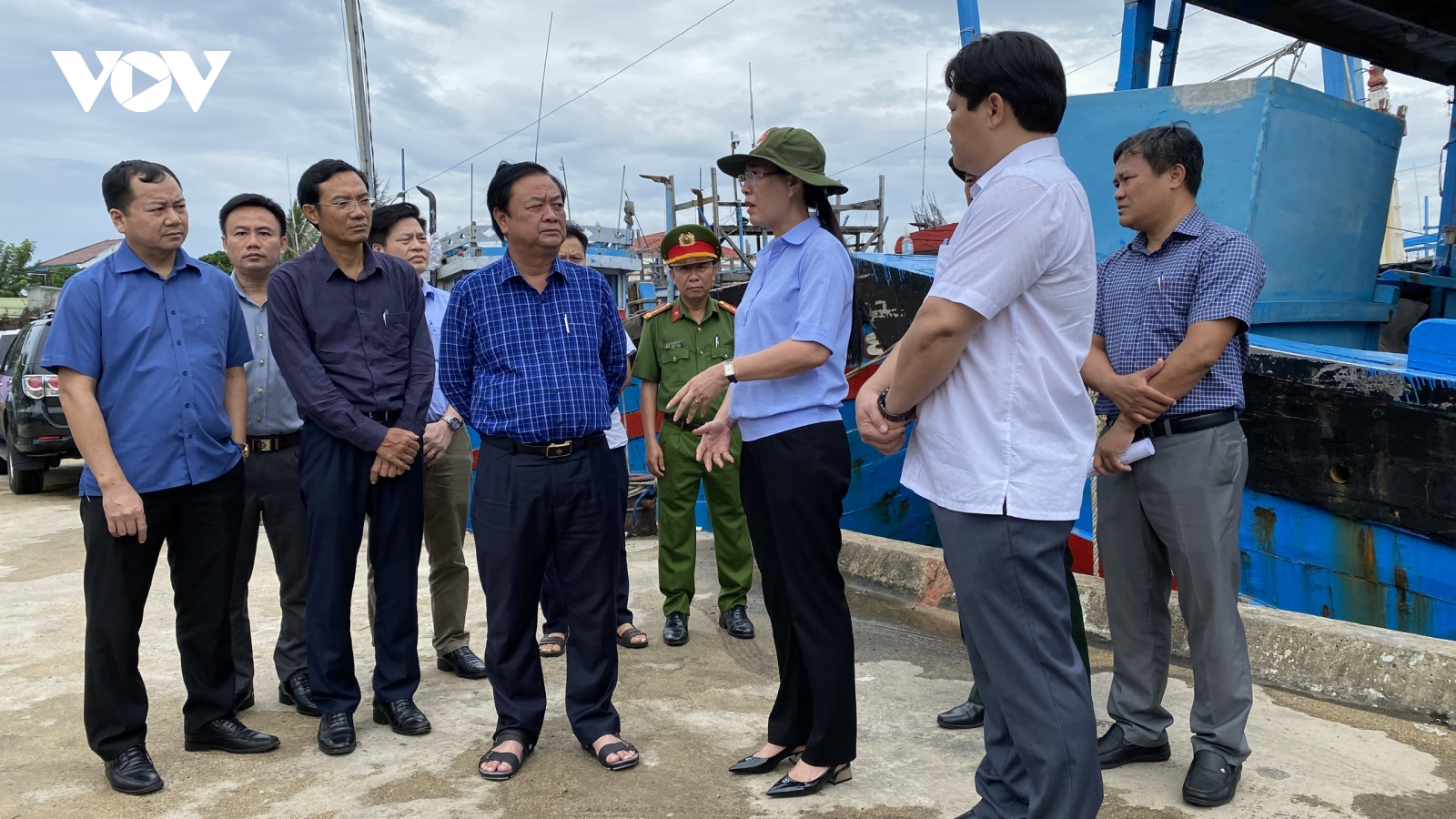 Bộ trưởng Lê Minh Hoan kiểm tra ứng phó bão số 4 tại Quảng Nam và Quảng Ngãi