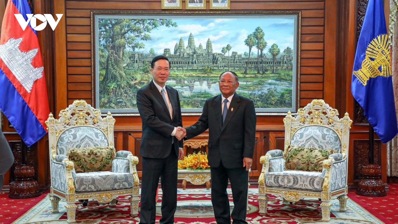 Lãnh đạo Campuchia tiếp Thường trực Ban Bí thư Võ Văn Thưởng