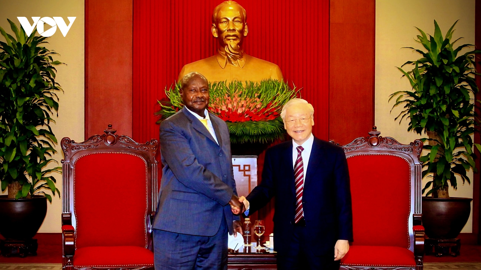Tổng Bí thư Nguyễn Phú Trọng tiếp Tổng thống Uganda