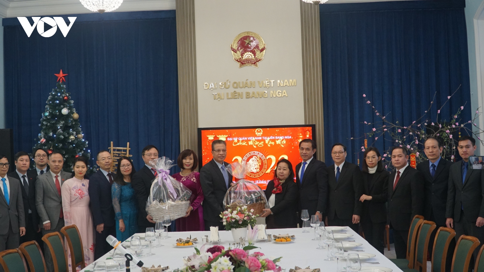 Đại sứ quán Lào tại Nga chúc Tết cổ truyền Việt Nam 